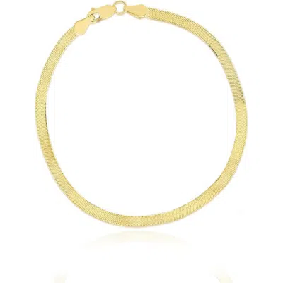 The Lovery Fine Jewelry Mini Herringbone Bracelet In Gold