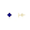 The Lovery Fine Jewelry Mini Lapis Clover Stud Earrings In Blue