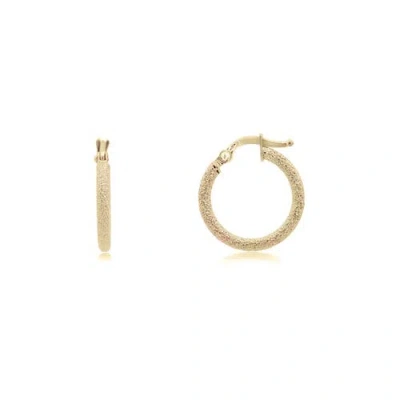 The Lovery Fine Jewelry Mini Mesh Gold Hoop Earrings