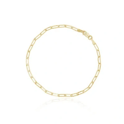 The Lovery Fine Jewelry Mini Paperclip Bracelet In Gold