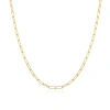 The Lovery Fine Jewelry Mini Paperclip Link Chain Necklace In Gold