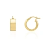 The Lovery Fine Jewelry Mini Square Tube Huggie Hoop Earrings In Gold