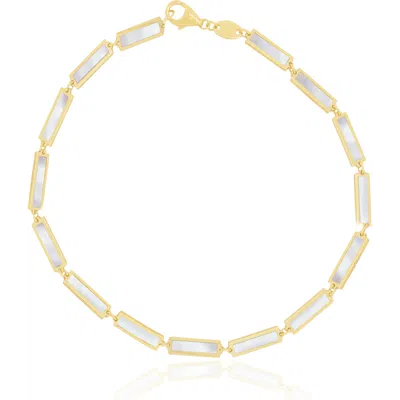 The Lovery Fine Jewelry Mother Of Pearl Bar Bracelet In White