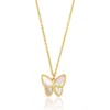 The Lovery Fine Jewelry Mother Of Pearl Butterfly Necklace In Gold