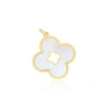 The Lovery Fine Jewelry Mother Of Pearl Clover Cut Out Charm In Silver