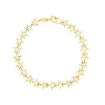 The Lovery Fine Jewelry Mother Of Pearl Star Bracelet In Gold
