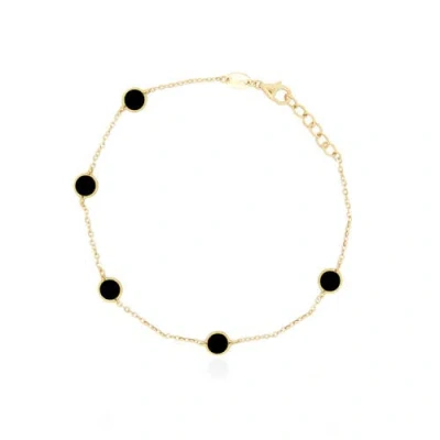 The Lovery Fine Jewelry Onyx Bubble Chain Bracelet In Black