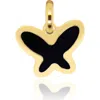 The Lovery Fine Jewelry Onyx Butterfly Charm In Black