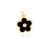 The Lovery Fine Jewelry Onyx Cherry Blossom Charm In Black