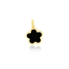 The Lovery Fine Jewelry Onyx Flower Charm In Black