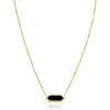 The Lovery Fine Jewelry Onyx Hexagon Bead Necklace In Black