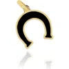 The Lovery Fine Jewelry Onyx Horseshoe Charm In Black