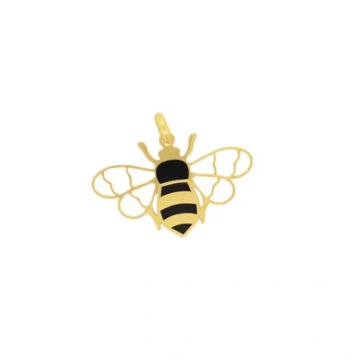 The Lovery Fine Jewelry Onyx Queen Bee Charm In Black