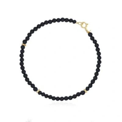 The Lovery Fine Jewelry Onyx Round Bead Bracelet In Black