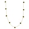 The Lovery Fine Jewelry Onyx Star Station Necklace In Black