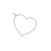 The Lovery Fine Jewelry Open Diamond Heart Charm In Gold