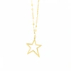 The Lovery Fine Jewelry Open Star Necklace In Gold