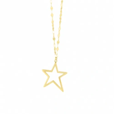The Lovery Fine Jewelry Open Star Necklace In Gold