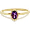 The Lovery Fine Jewelry Oval Amethyst Bezel Ring In Purple