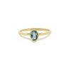 The Lovery Fine Jewelry Oval Blue Topaz Bezel Ring In Blue