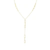 The Lovery Fine Jewelry Paperclip Lariat Necklace In Gold