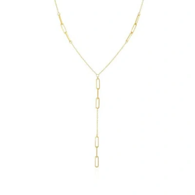 The Lovery Fine Jewelry Paperclip Lariat Necklace In Gold
