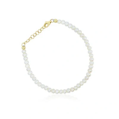The Lovery Fine Jewelry Pearl Bead Bracelet In White