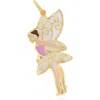 The Lovery Fine Jewelry Pink Enamel Fairy Charm In Gold