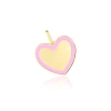 The Lovery Fine Jewelry Pink Enamel Golden Heart Charm In Pink