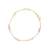 The Lovery Fine Jewelry Pink Mixed Bar Chain Bracelet