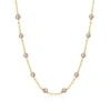 The Lovery Fine Jewelry Pink Pearl Bead Chain Necklace In Pink