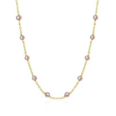 The Lovery Fine Jewelry Pink Pearl Bead Chain Necklace