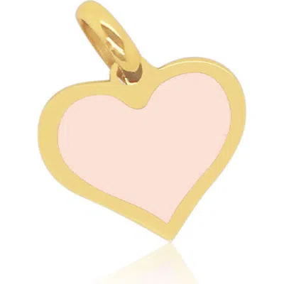 The Lovery Fine Jewelry Pink Pearl Heart Charm In Gold