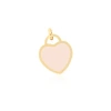 The Lovery Fine Jewelry Pink Pearl Heart Padlock Charm In Pink