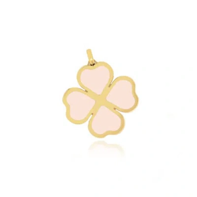 The Lovery Fine Jewelry Pink Pearl Lucky Clover Charm