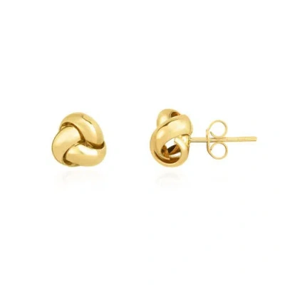 The Lovery Fine Jewelry Polished Gold Knot Stud Earring
