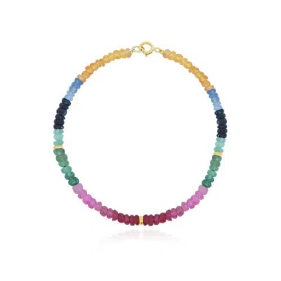The Lovery Fine Jewelry Rainbow Gemstone Bead Bracelet