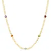 The Lovery Fine Jewelry Rainbow Gemstone Curb Necklace