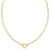 The Lovery Fine Jewelry Round Charm Holder Necklace In Gold