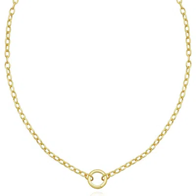 The Lovery Fine Jewelry Round Charm Holder Necklace In Gold