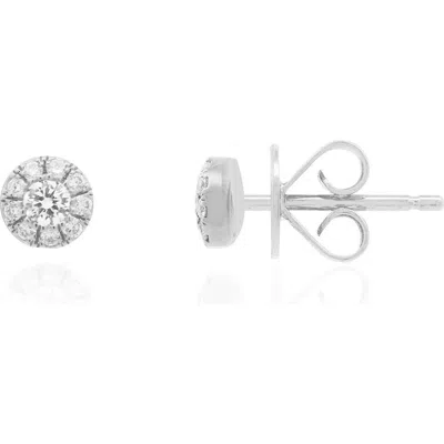 The Lovery Fine Jewelry Round Diamond Halo Stud Earrings In Gold
