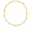 The Lovery Fine Jewelry Round Link Paperclip Bracelet In Gold