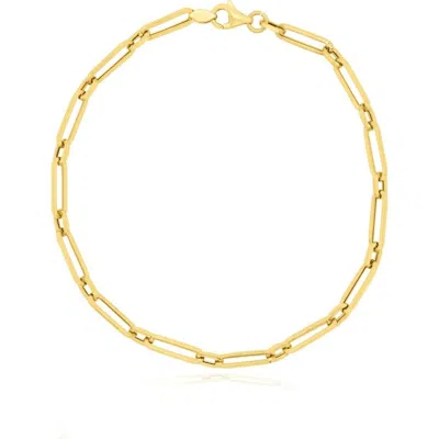 The Lovery Fine Jewelry Round Link Paperclip Bracelet In Gold