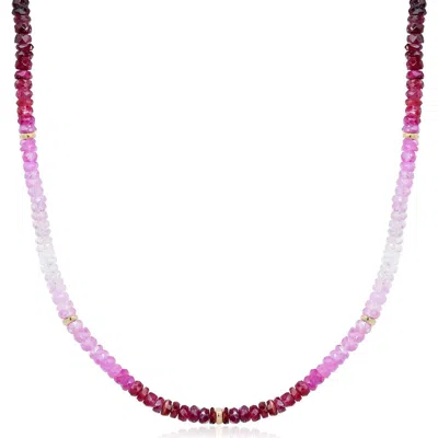 The Lovery Fine Jewelry Ruby Ombre Bead Necklace In Red