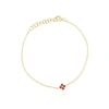 The Lovery Fine Jewelry Ruby Single Clover Bracelet In Red