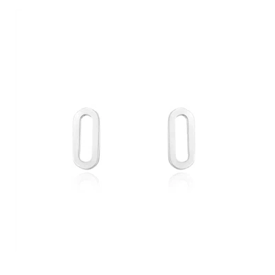The Lovery Fine Jewelry Single Paperclip Stud Earrings In Gold