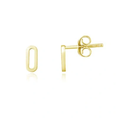 The Lovery Fine Jewelry Single Paperclip Stud Earrings In Gold