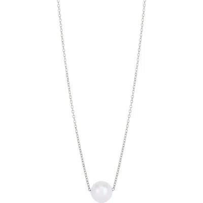 The Lovery Fine Jewelry Single Pearl Necklace In Silver