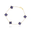 The Lovery Fine Jewelry Small Amethyst Clover Bracelet In Purple