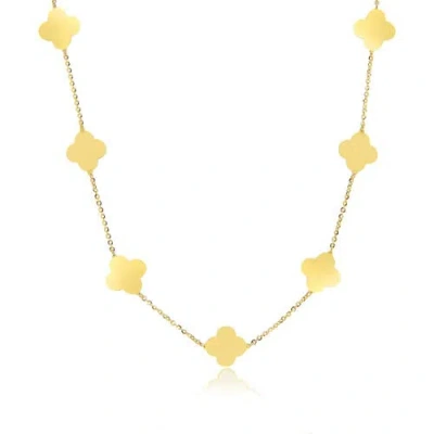 The Lovery Fine Jewelry Small Gold Clover Necklace